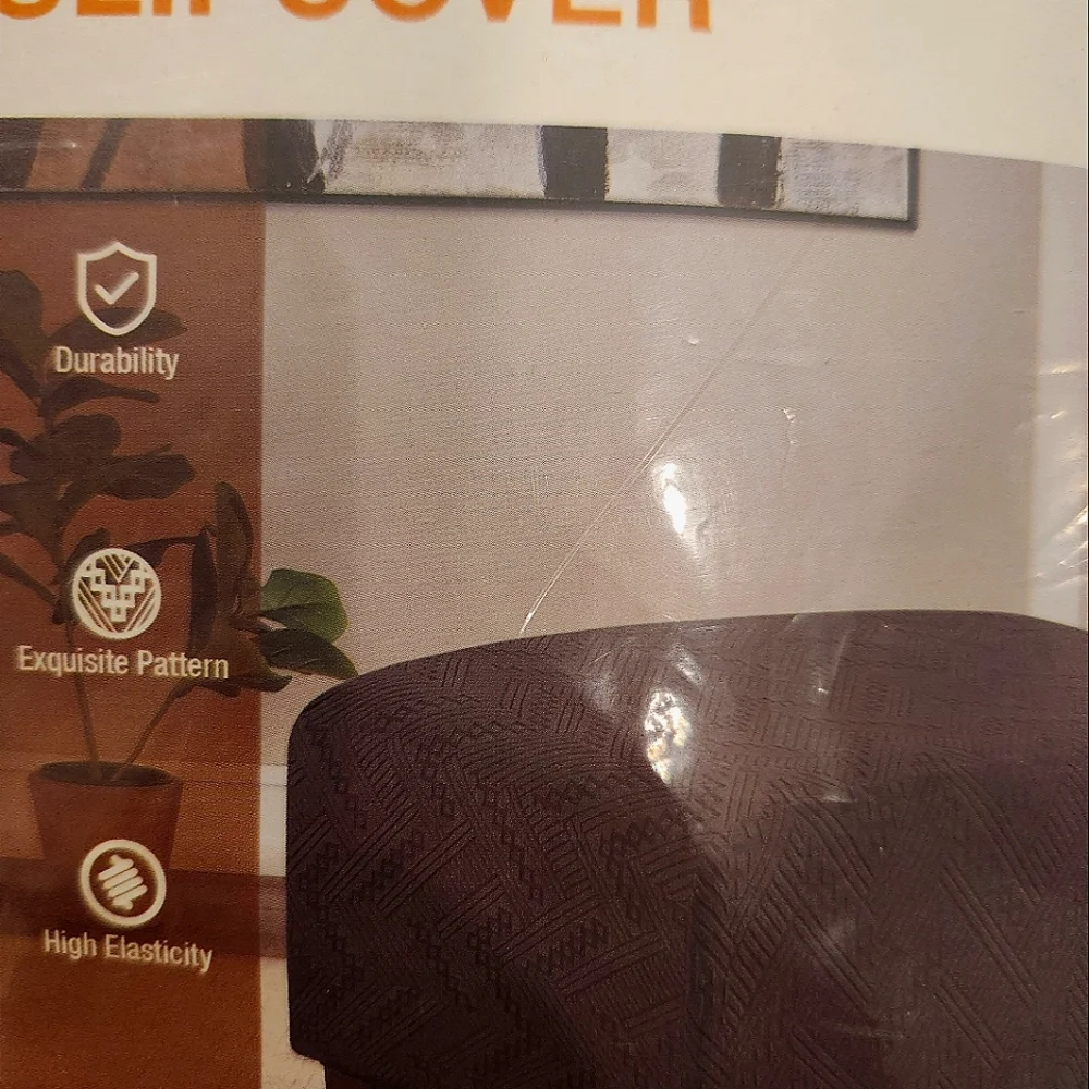 Gray Ottoman Slip Cover (Small)